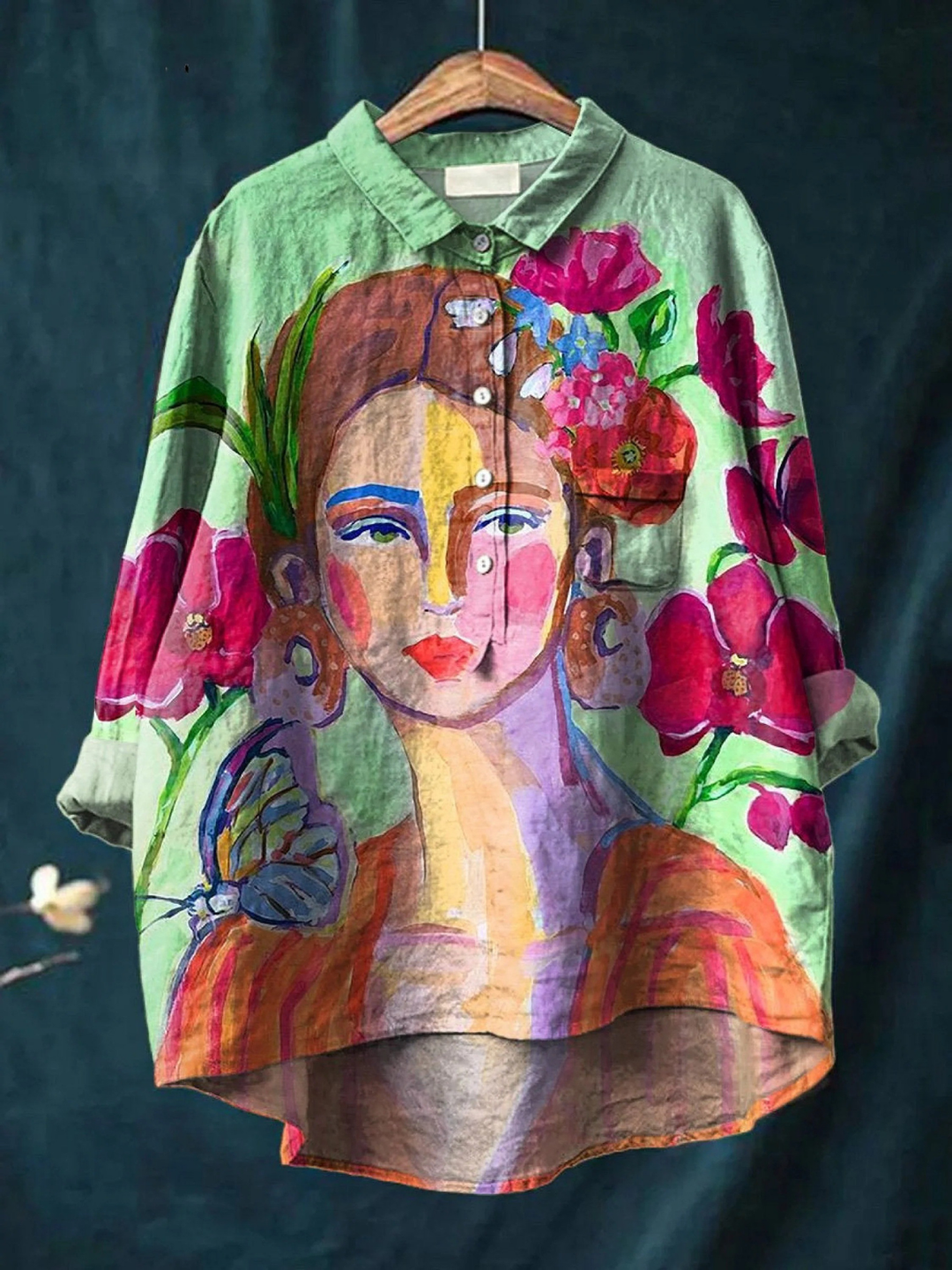Cayetana | Maglietta Casual da Donna con Ritratto in Pittura ad Olio