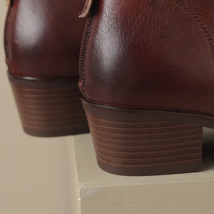 Jitka™ | Eleganti scarpe in pelle con tacco basso