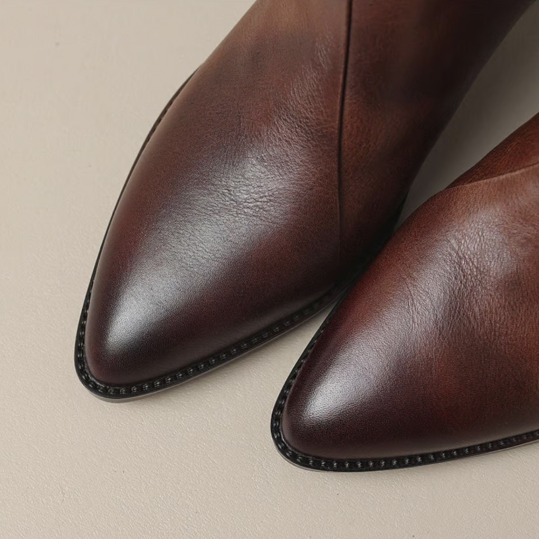 Jitka™ | Eleganti scarpe in pelle con tacco basso