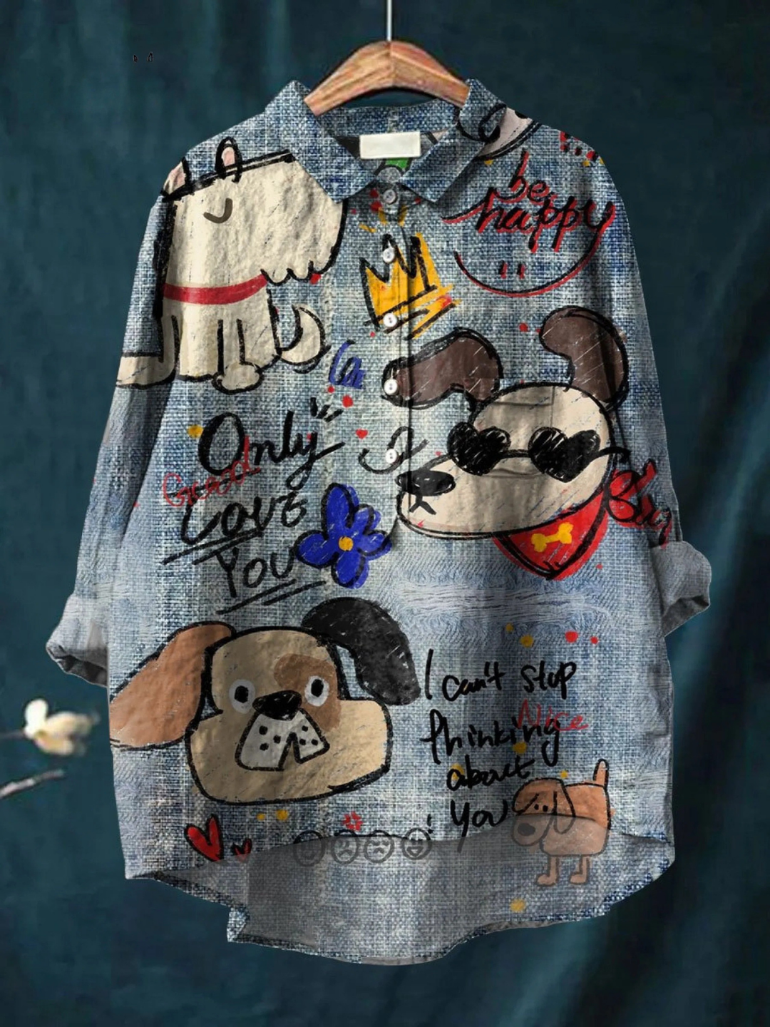 Noa | Maglietta Casual con Arte di Cani Carini