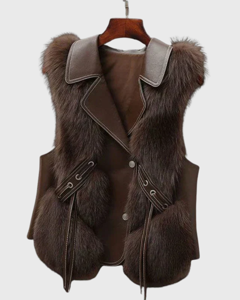 Alina™ gilet in pelle – Elegante e senza tempo