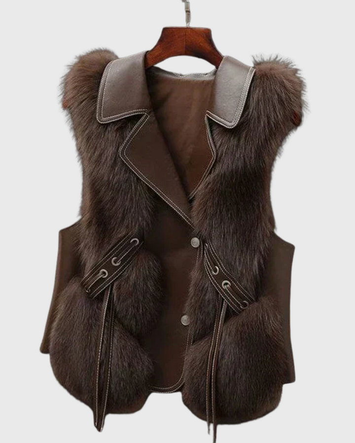 Alina™ gilet in pelle – Elegante e senza tempo