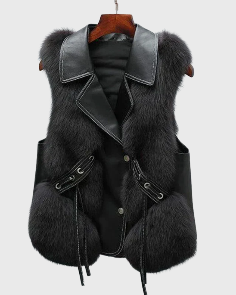Alina™ gilet in pelle – Elegante e senza tempo
