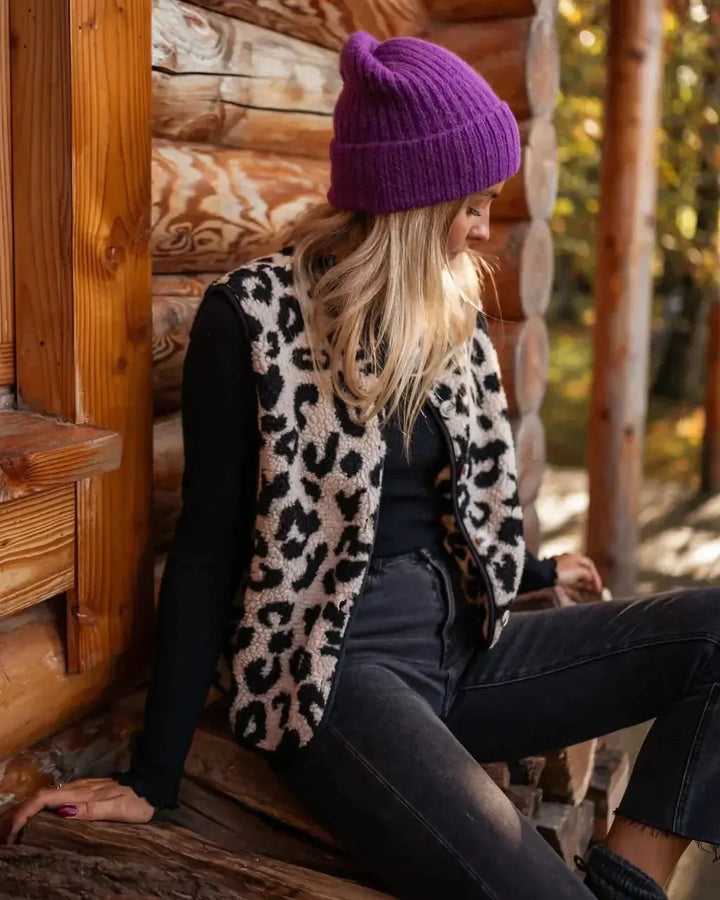 Astrid - Gilet in Stile Leopardo
