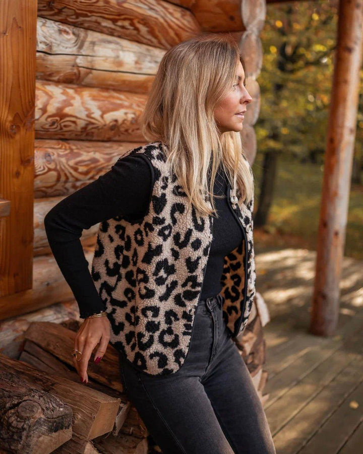 Astrid - Gilet in Stile Leopardo