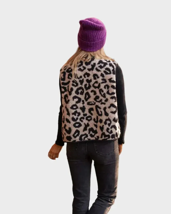 Astrid - Gilet in Stile Leopardo