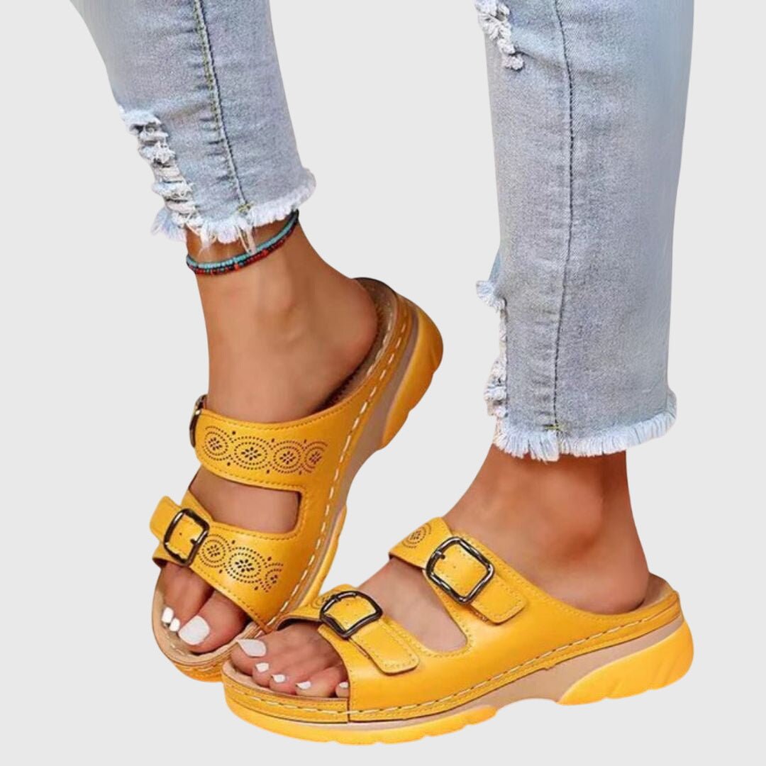 Diora™ | Sandali ortopedici in pelle