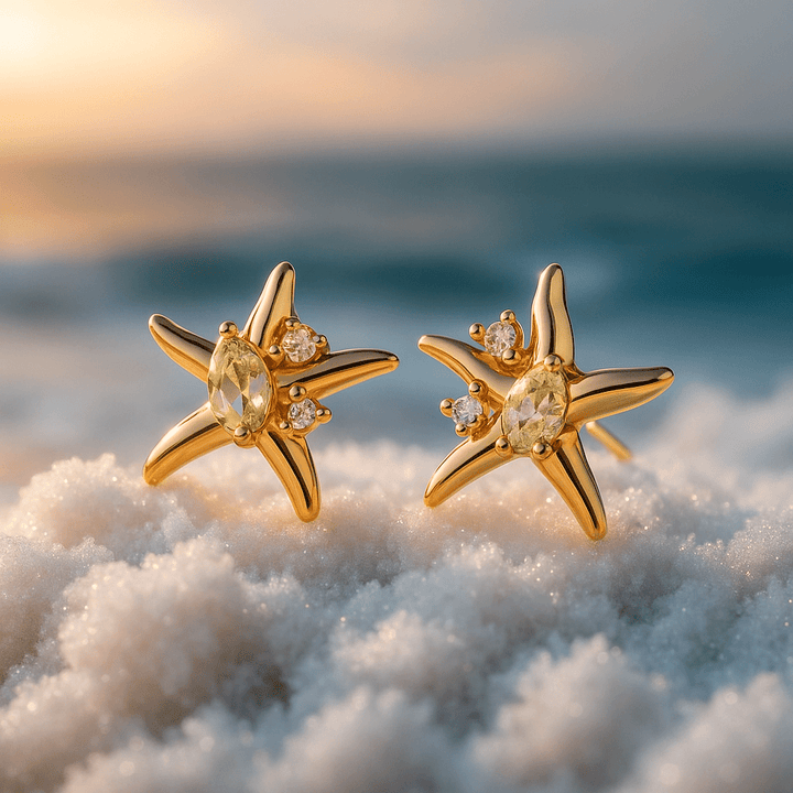 Orecchini a forma di stella marina
