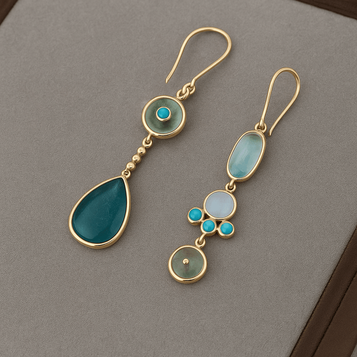 Orecchini in pietra blu