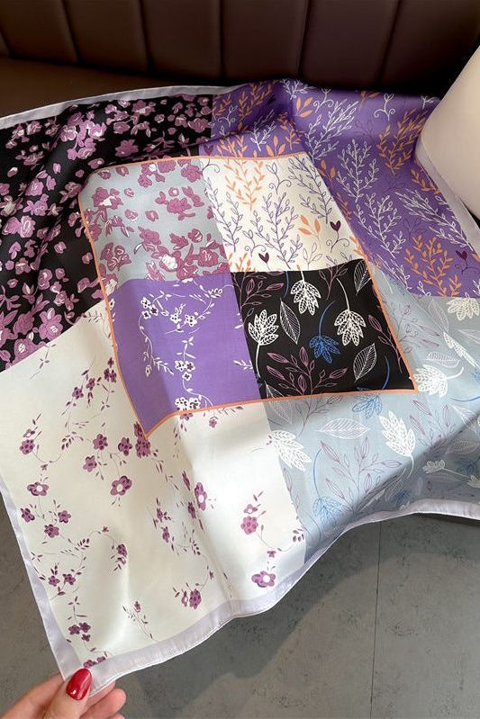 Violetta - sciarpa all'uncinetto (100% seta - 68cm)