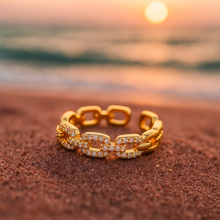 Anello in oro zirconio